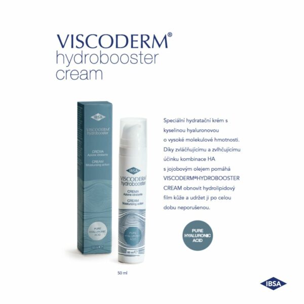 VISCODERM® Hydrobooster Cream - hydratační vysoce účinný pleťový krém s obsahem kyseliny hyaluronové a jojobovým olejem - účinky
